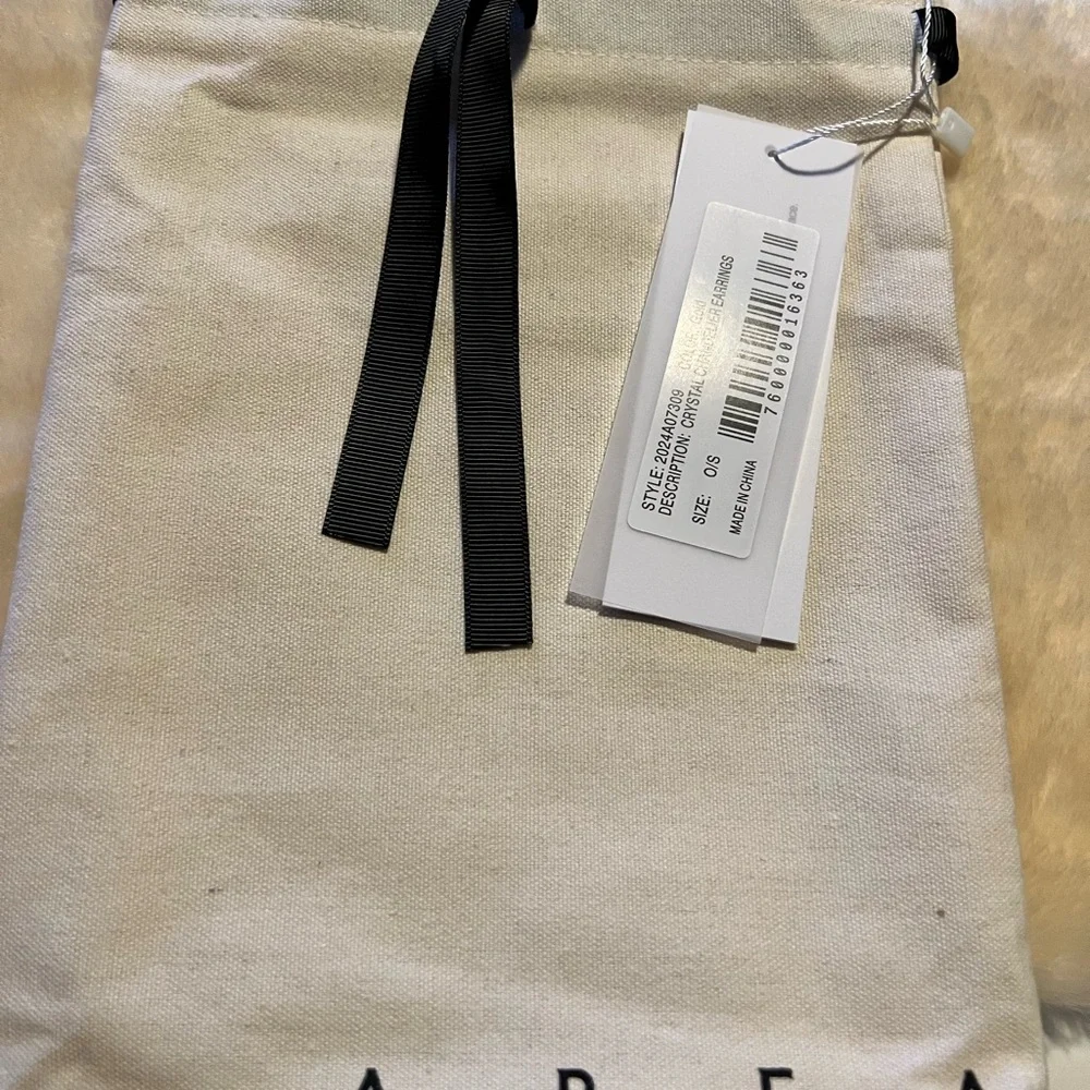 AREA Gold Crystal Chandelier Earrings - Picture 7 of 11